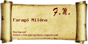 Faragó Miléna névjegykártya