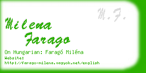 milena farago business card